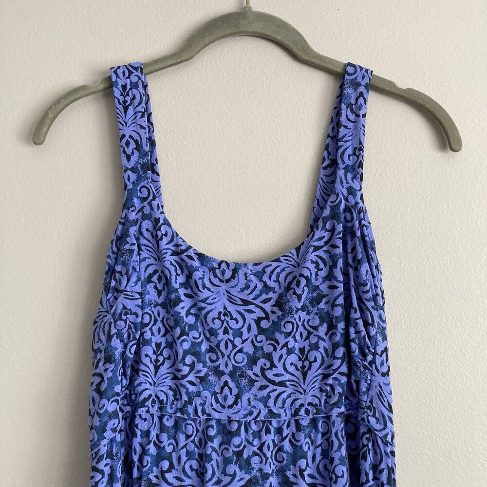 Fresh Produce Womens Sleeveless Midi Dress Blue Purple Size Medium Beach - Picture 2 of 8
